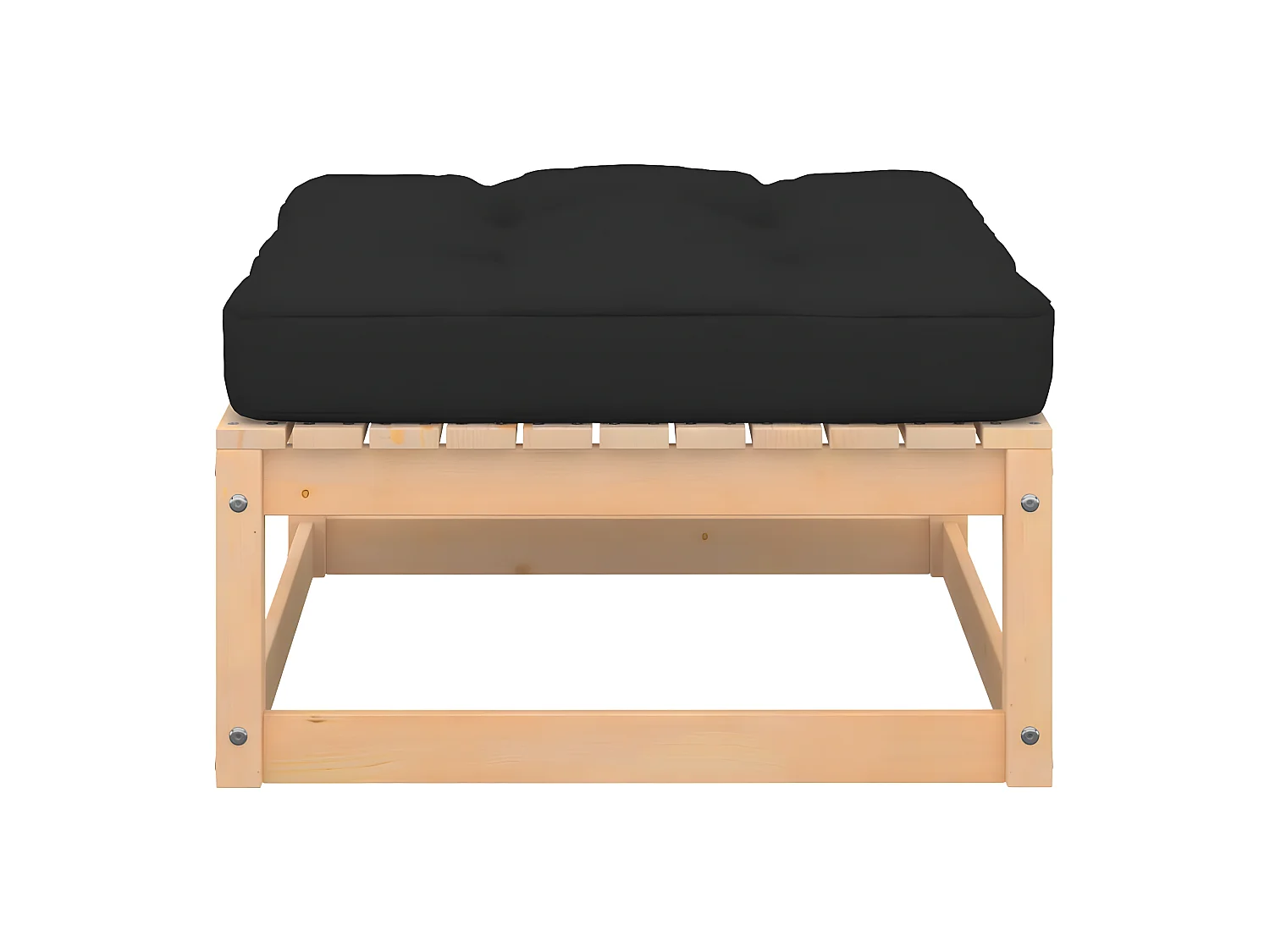 Sofá de jardín con cojines 2 uds madera maciza de pino ES92432