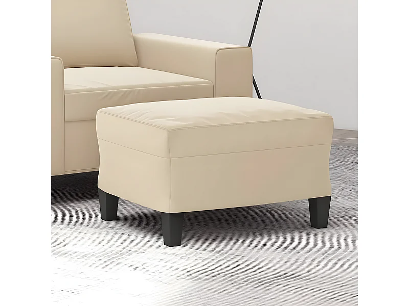 Repose-pied Crème 60x50x41 cm Tissu microfibre LQF93984