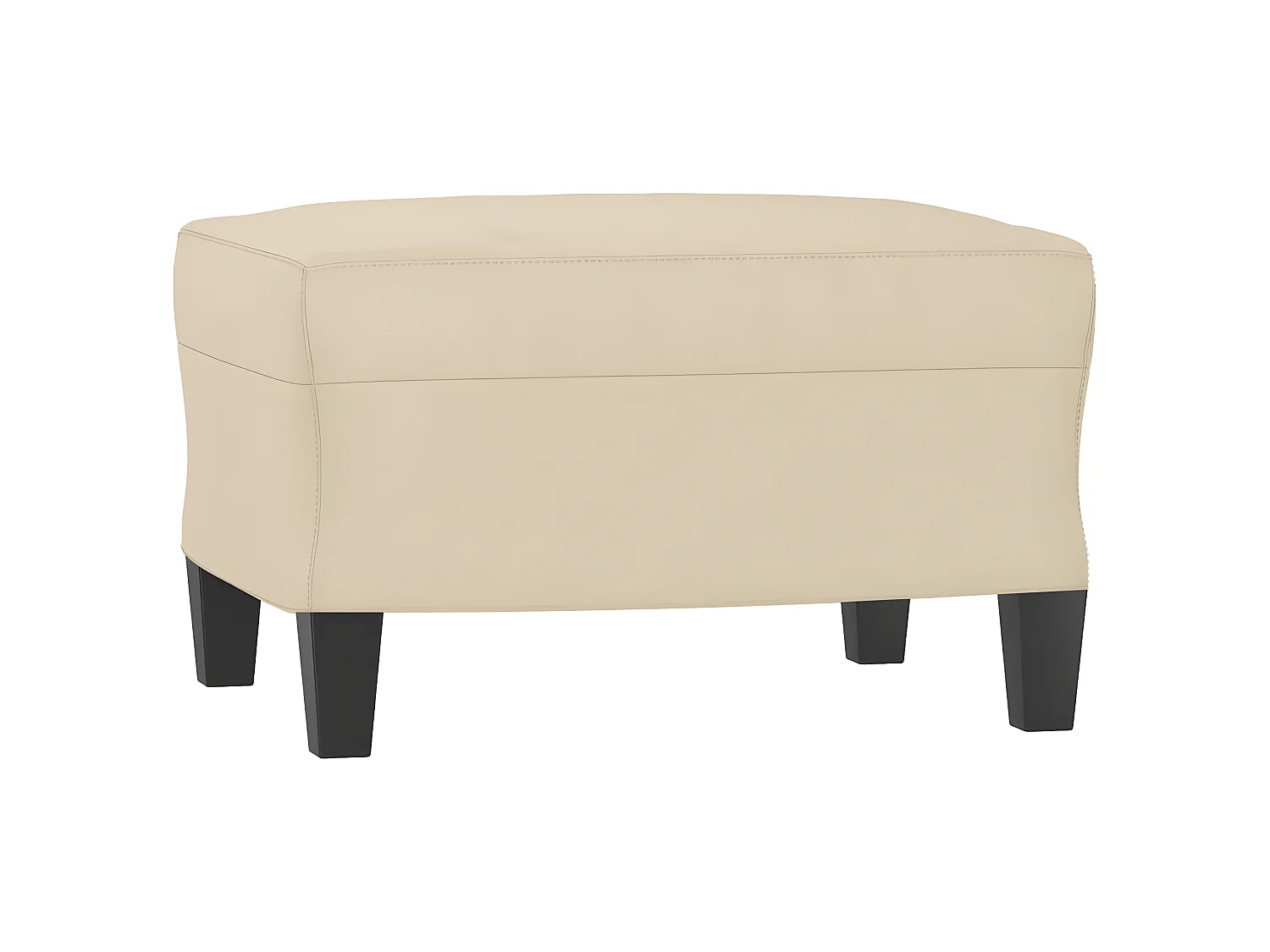 Repose-pied Crème 60x50x41 cm Tissu microfibre LQF93984