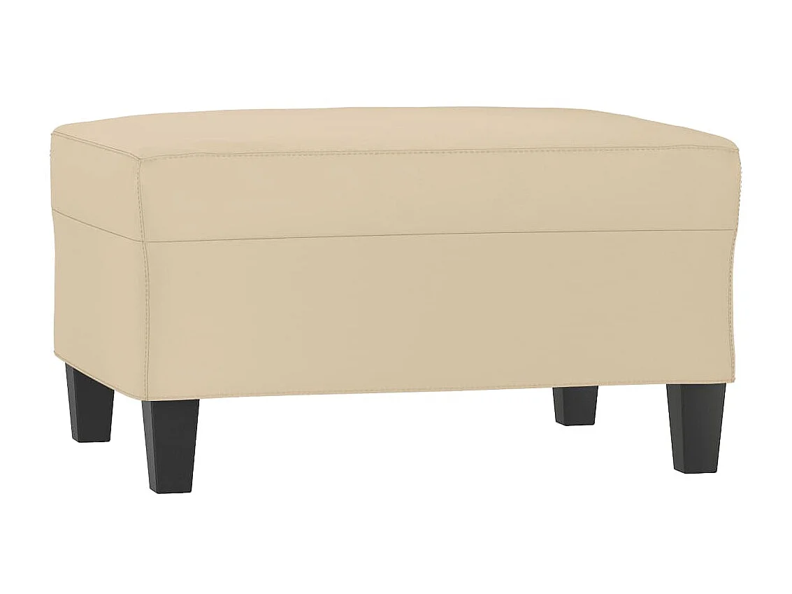 Apoio de pés 70x55x41 cm tecido de microfibra cor creme PT692531