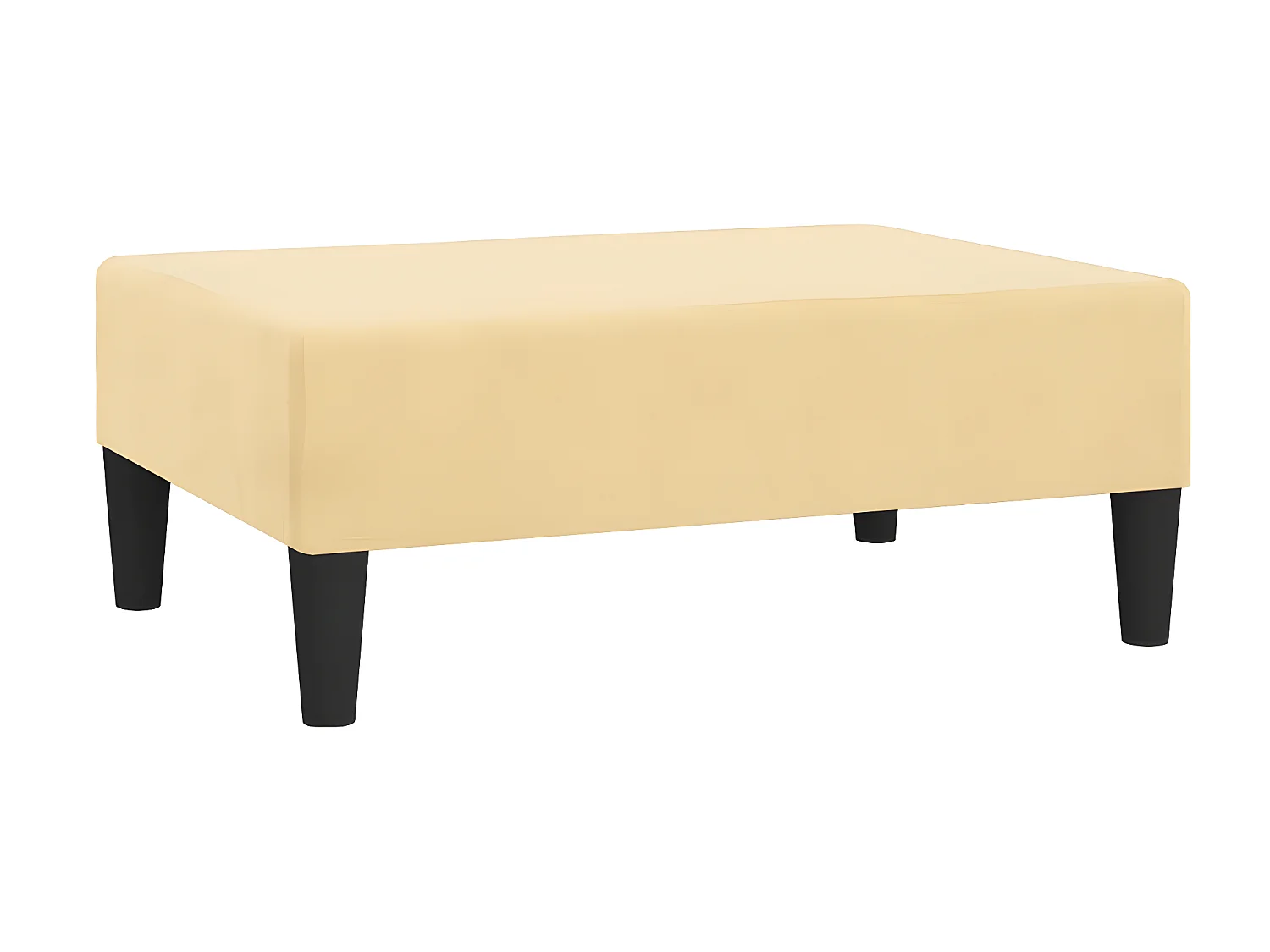 Repose-pied Crème 78x56x32 cm Velours LQF96185