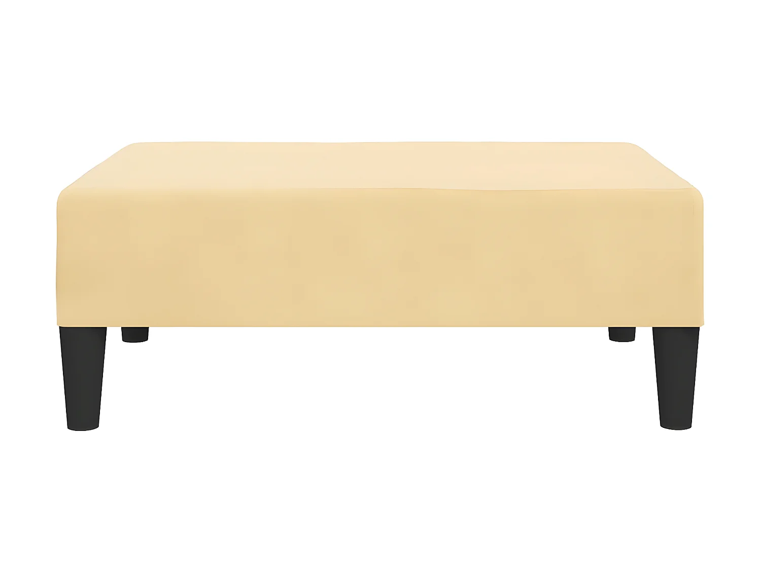 Repose-pied Crème 78x56x32 cm Velours LQF96185