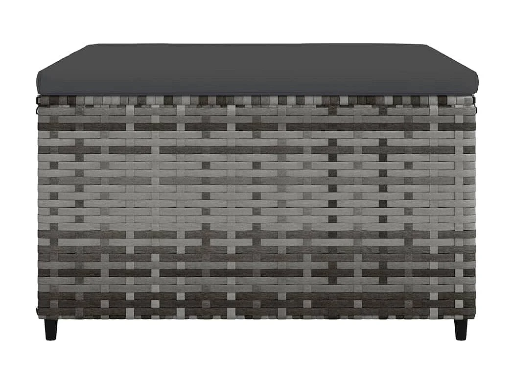 Canapés de jardin et coussins 2 pcs gris résine tressée LQF68472