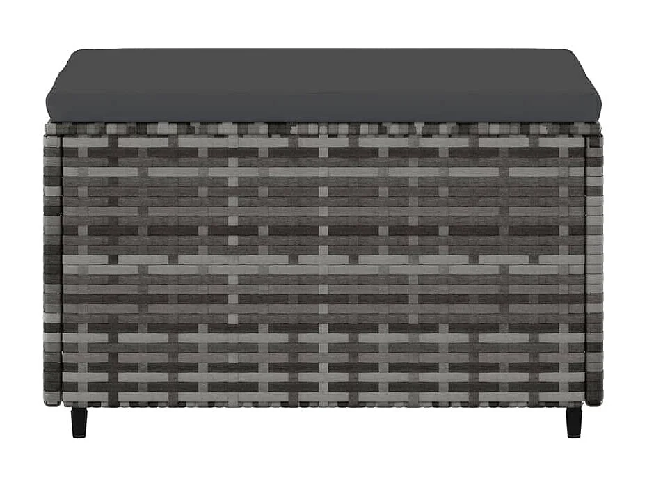 Canapés de jardin et coussins 2 pcs gris résine tressée LQF68472