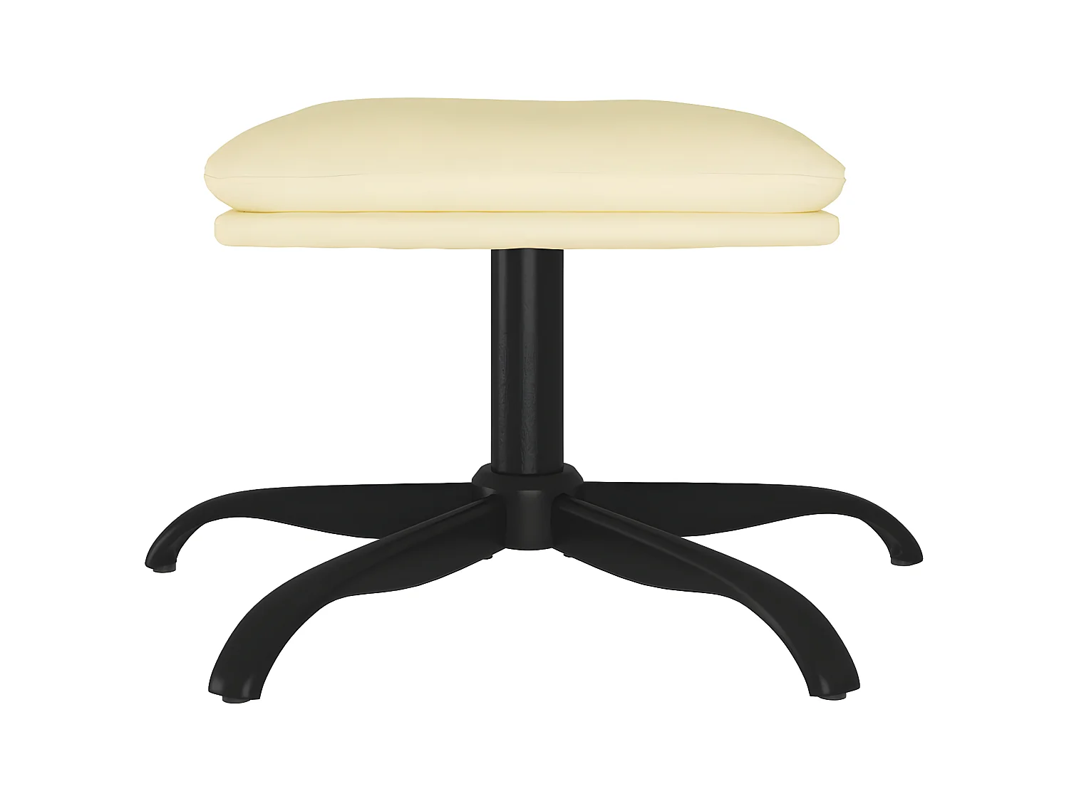 Repose-pied Crème 60x60x36 cm Similicuir LQF75374