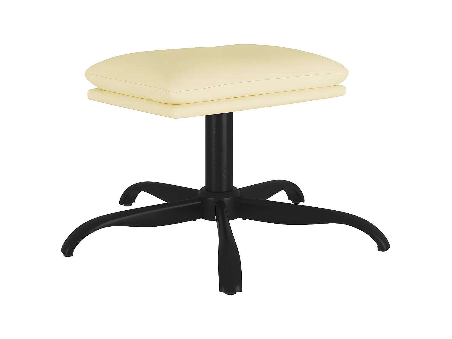 Repose-pied Crème 60x60x36 cm Similicuir LQF75374