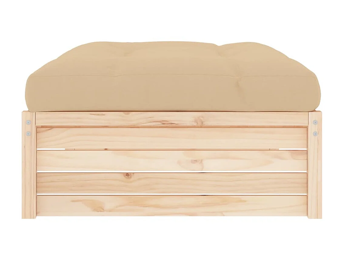 Repose-pied de jardin 120x80 cm bois de pin massif LQF38956