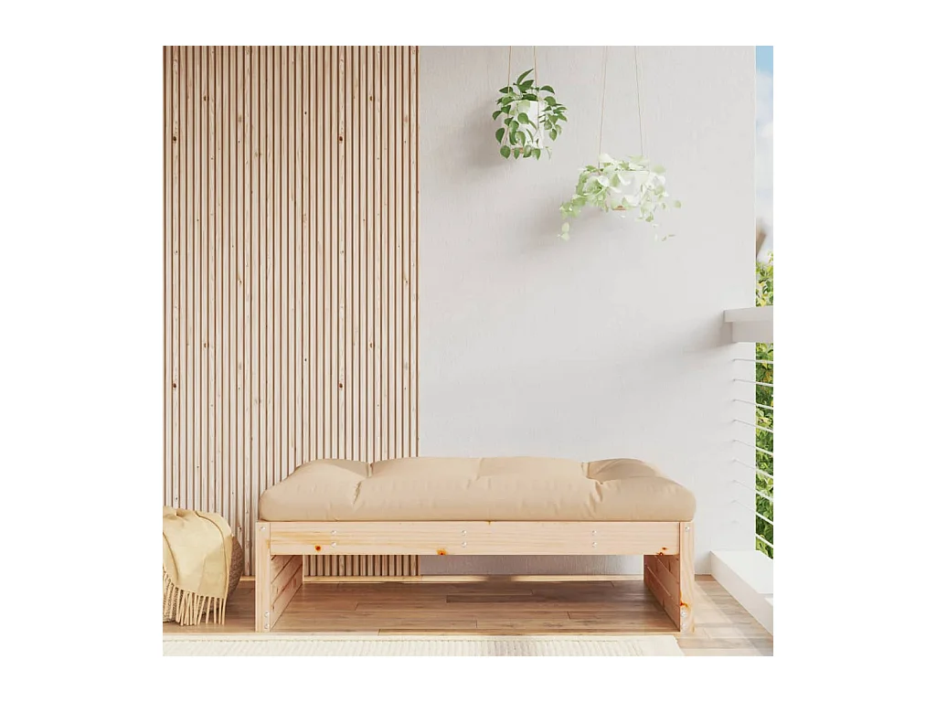 Repose-pied de jardin 120x80 cm bois de pin massif LQF38956