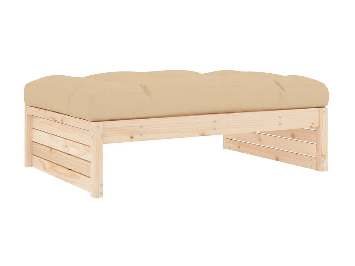 Repose-pied de jardin 120x80 cm bois de pin massif LQF38956