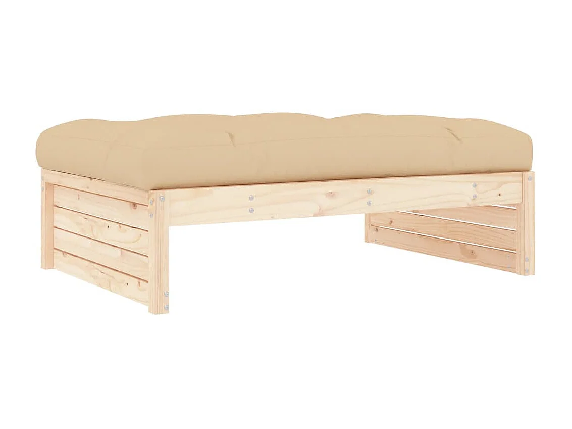 Repose-pied de jardin 120x80 cm bois de pin massif LQF38956