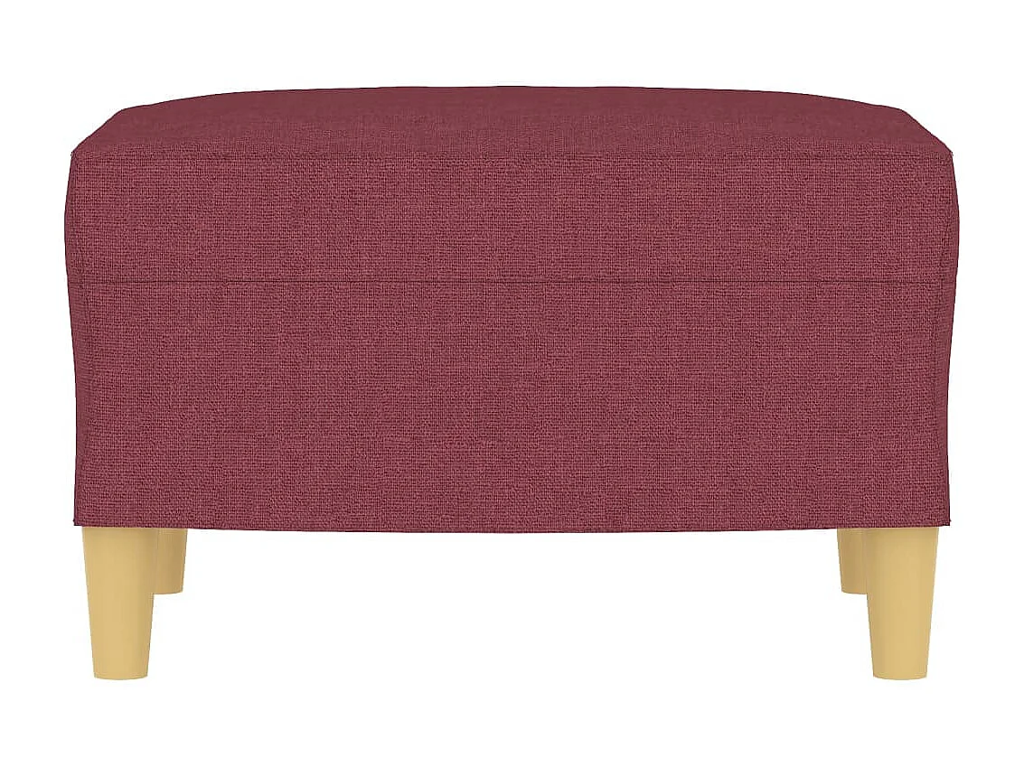 Reposapiés de tela rojo tinto 60x50x41 cm ES175973