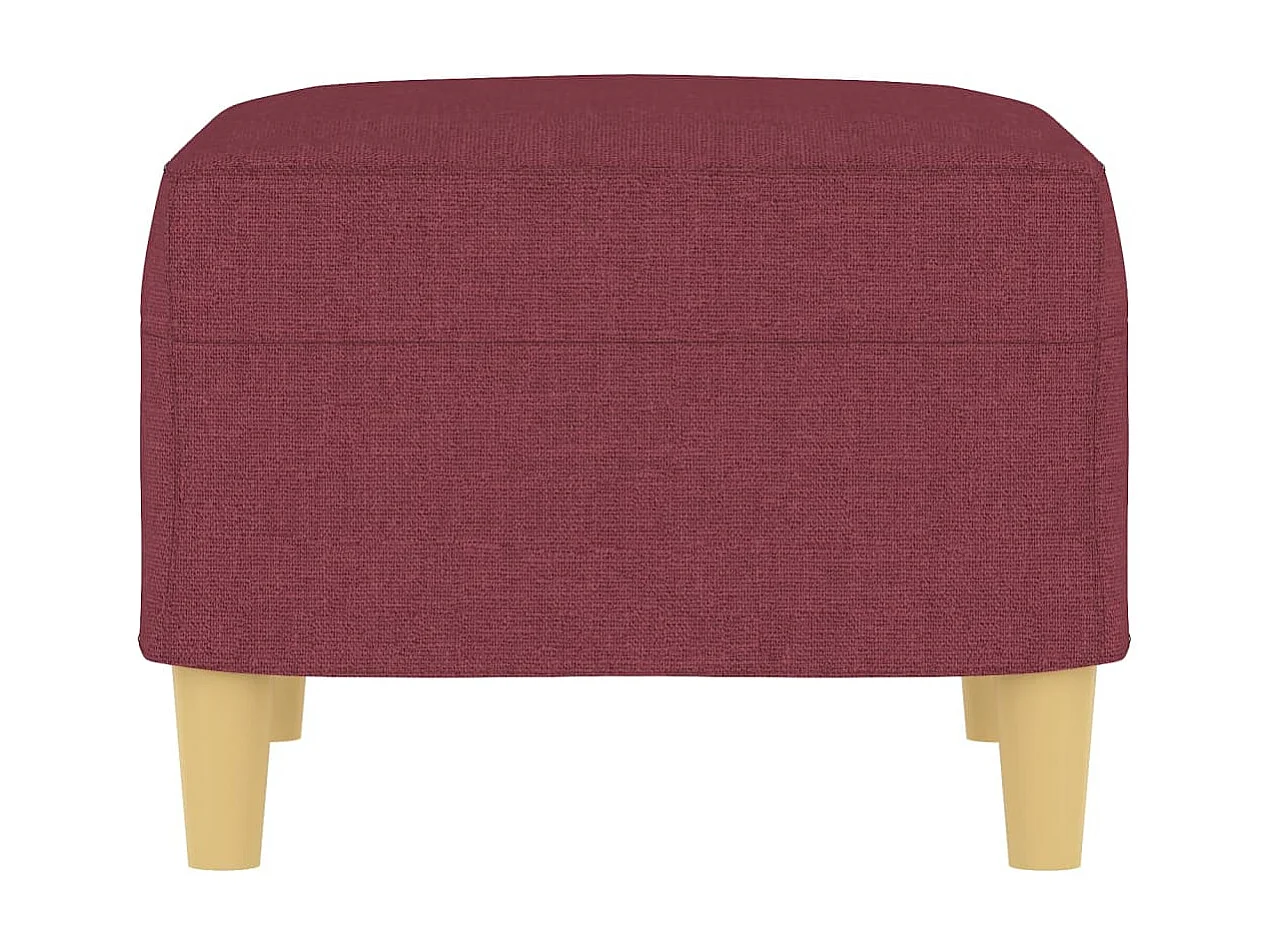 Reposapiés de tela rojo tinto 60x50x41 cm ES175973