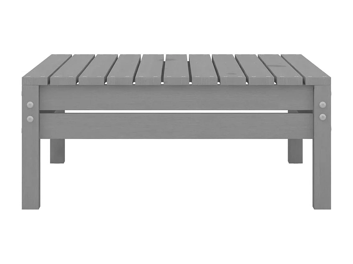 Repose-pied de jardin Gris Bois de pin solide LQF68462