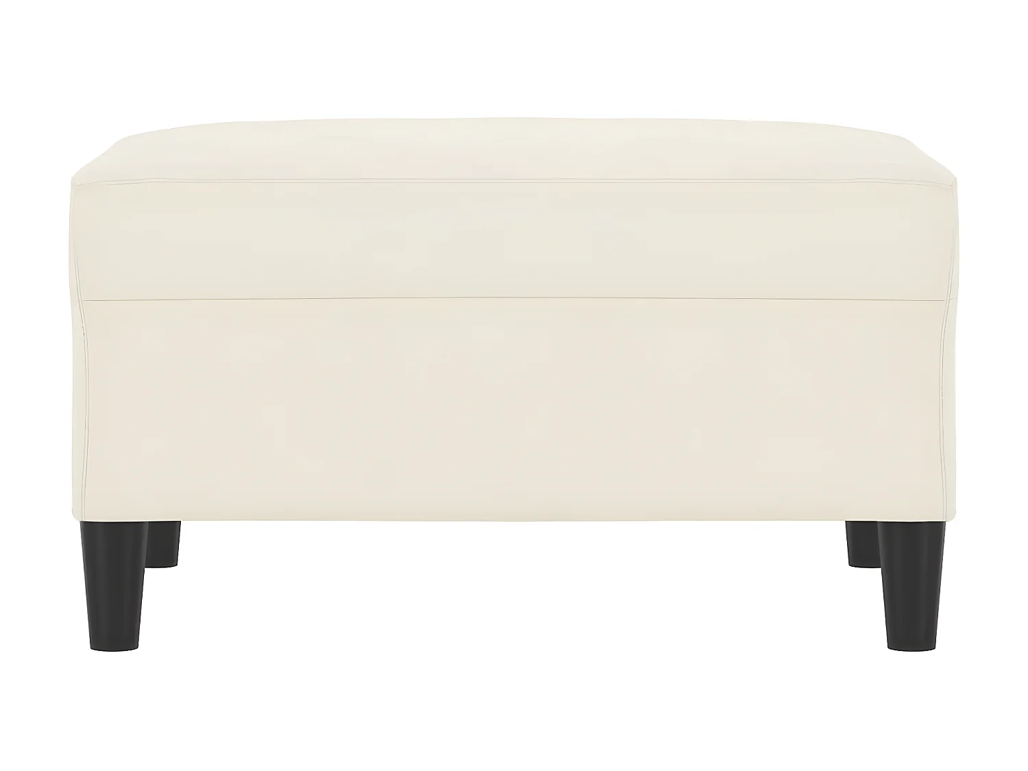 Repose-pied Crème 70x55x41 cm Velours LQF48615