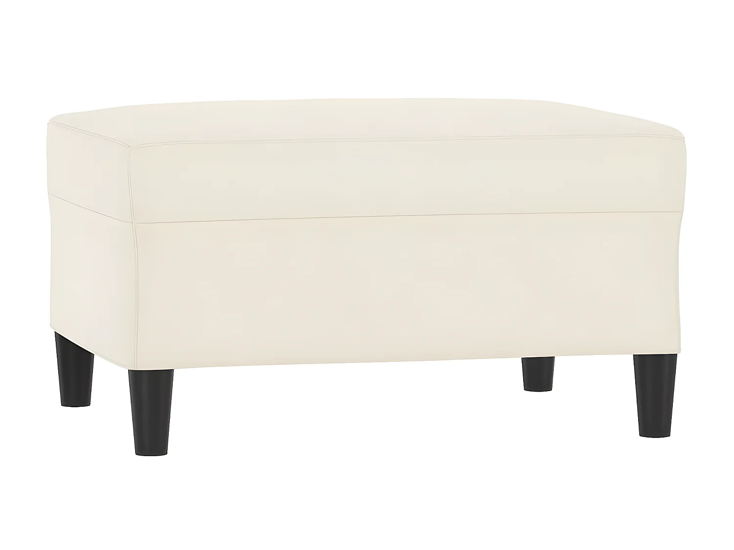 Repose-pied Crème 70x55x41 cm Velours LQF48615
