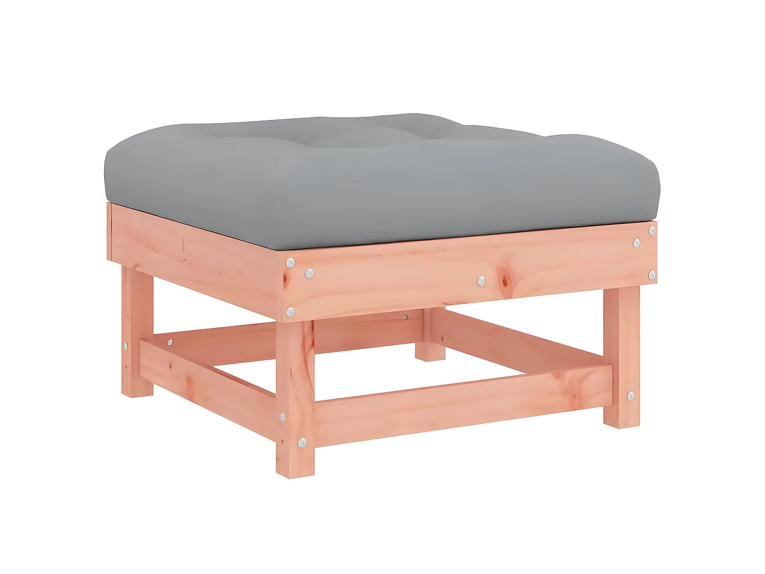 Repose-pied de jardin avec coussin bois massif douglas LQF13751