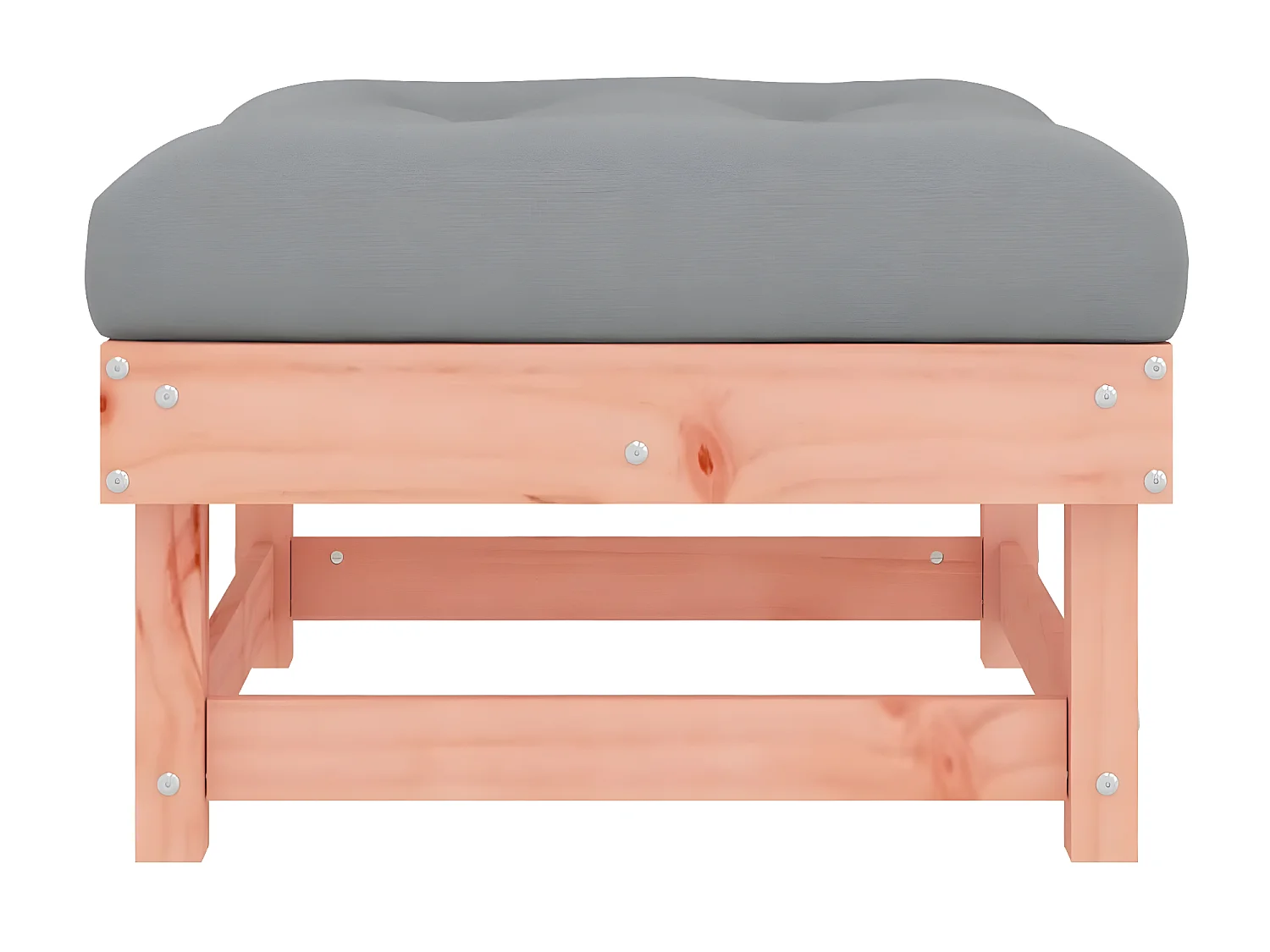 Repose-pied de jardin avec coussin bois massif douglas LQF13751