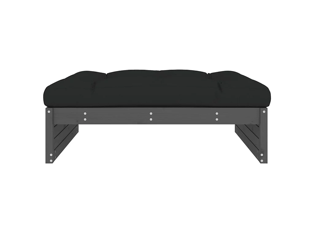 Repose-pied de jardin 120x80 cm gris bois de pin massif LQF37076