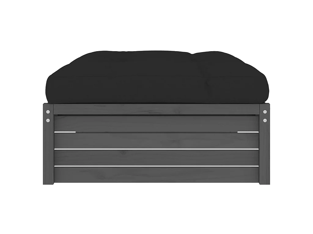 Repose-pied de jardin 120x80 cm gris bois de pin massif LQF37076