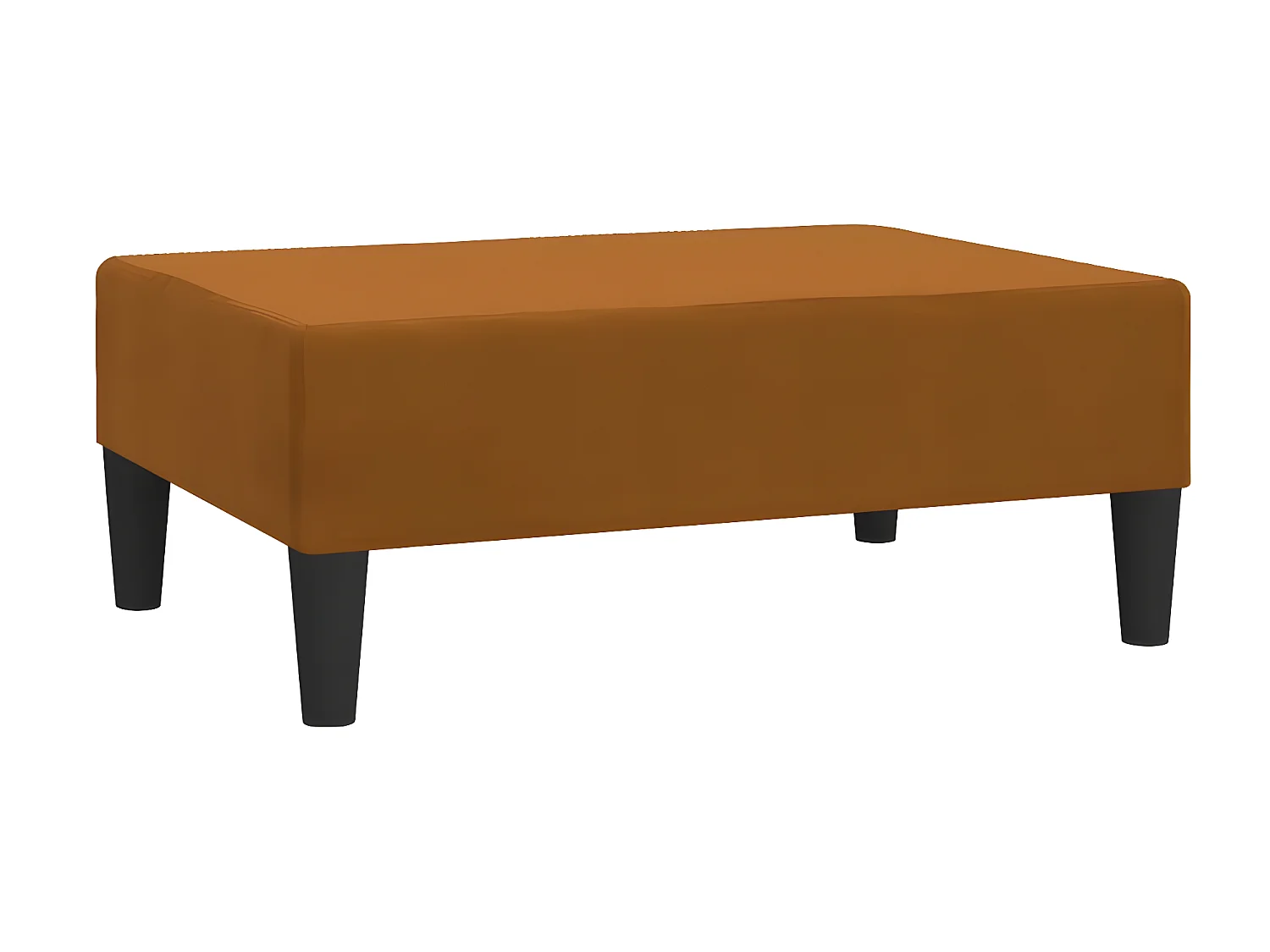 Voetenbank 78x56x32 cm fluweel bruin NL924794