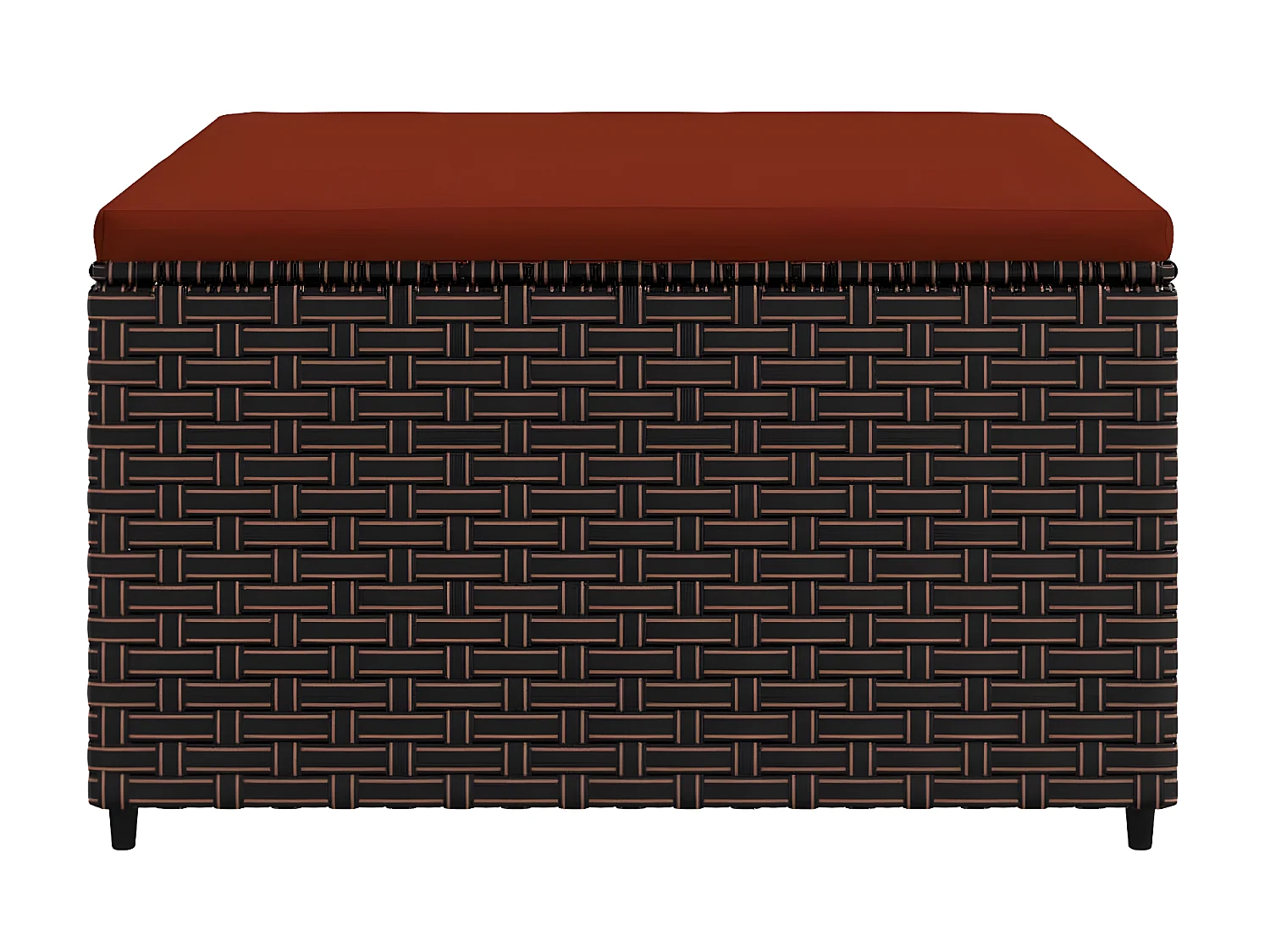 Canapés de jardin et coussins 2 pcs marron résine tressée LQF69242