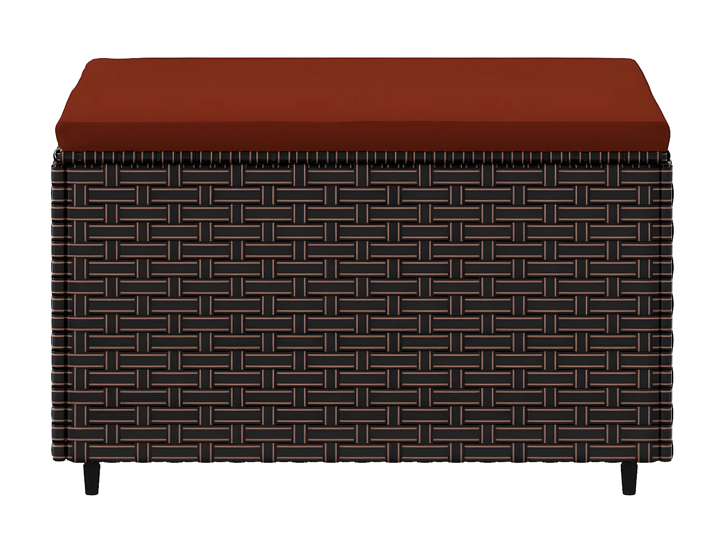 Canapés de jardin et coussins 2 pcs marron résine tressée LQF69242