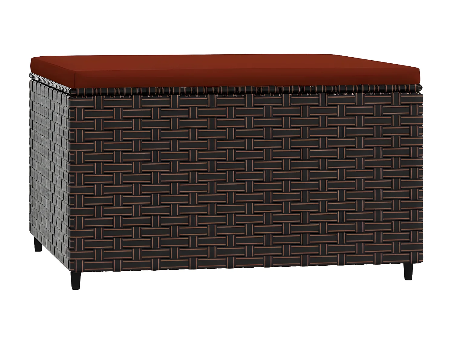 Canapés de jardin et coussins 2 pcs marron résine tressée LQF69242