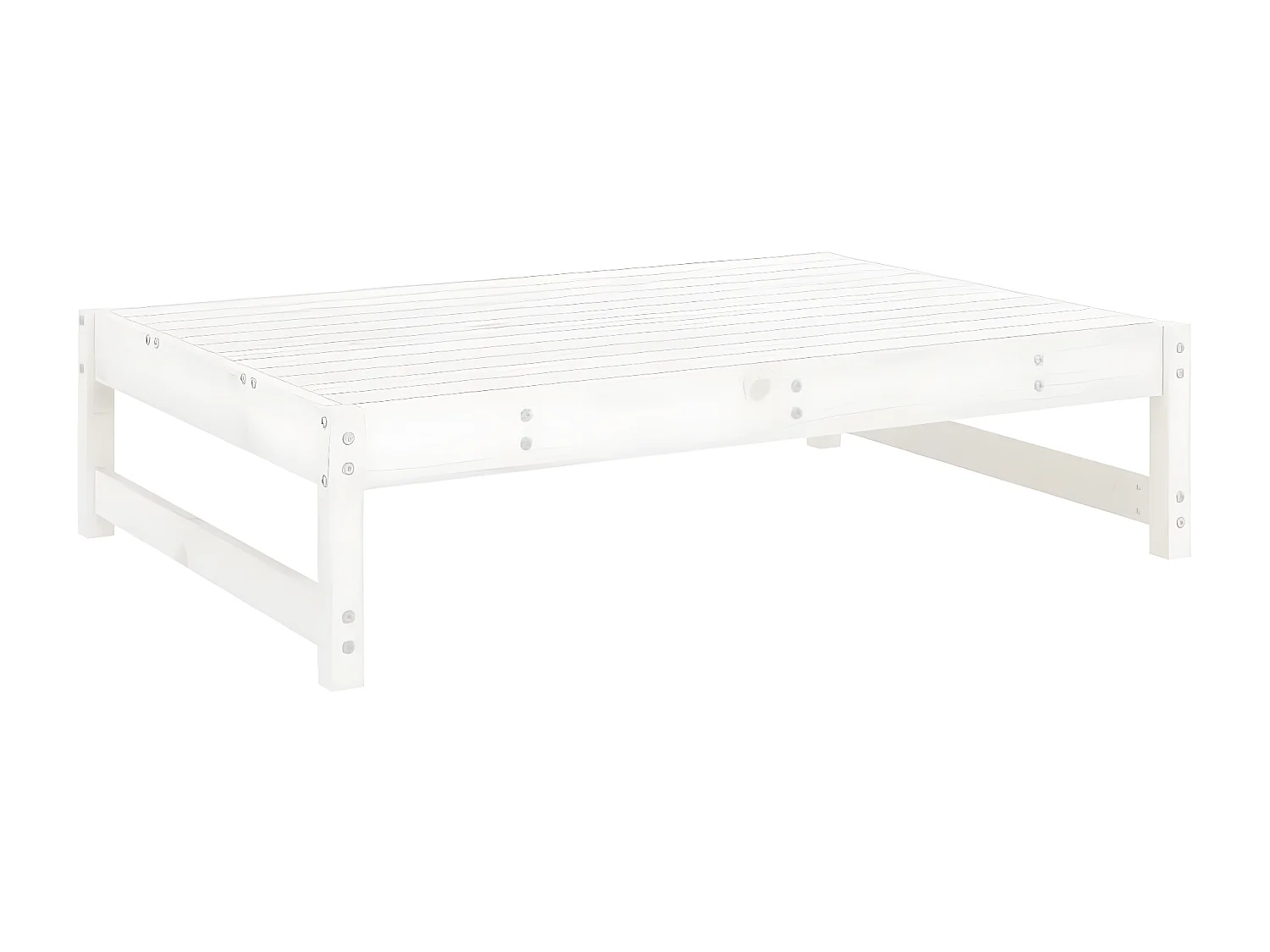 Tuinvoetenbank 120x80 cm massief grenenhout wit NL184898