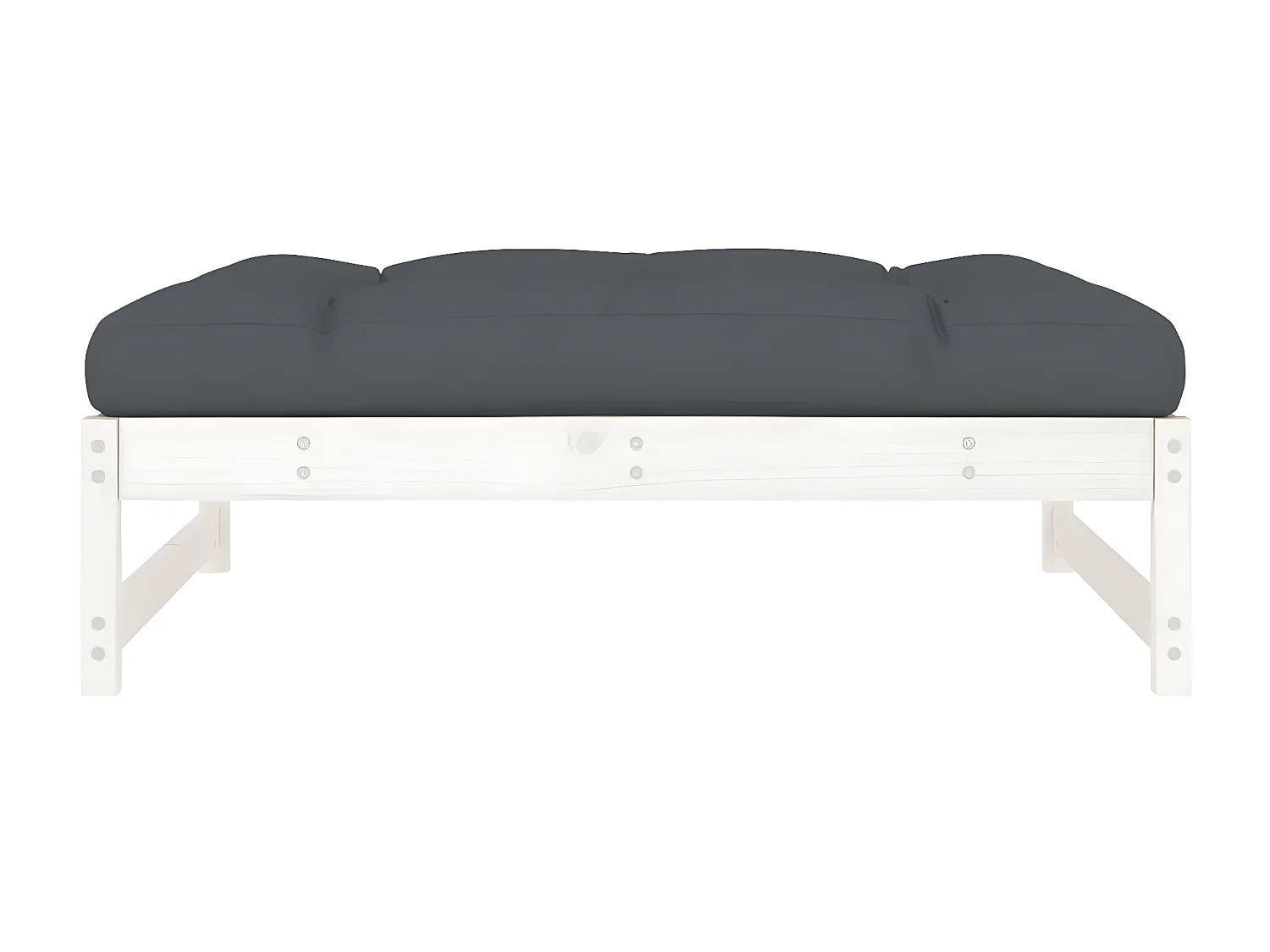 Tuinvoetenbank 120x80 cm massief grenenhout wit NL184898