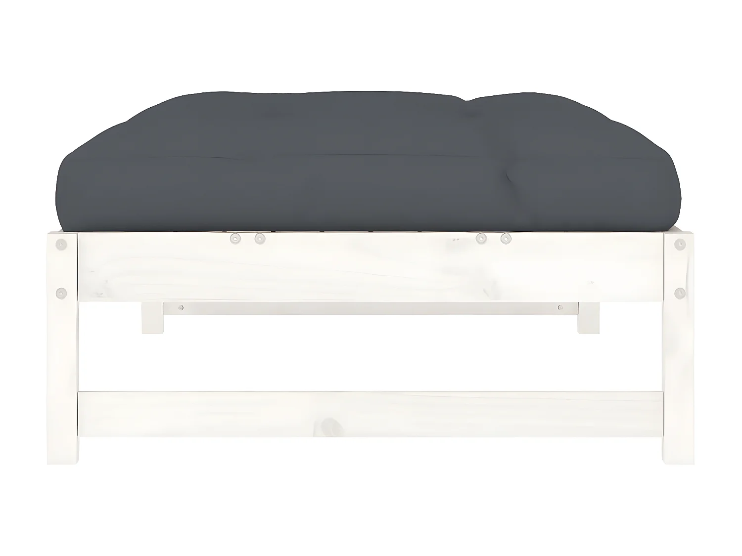 Tuinvoetenbank 120x80 cm massief grenenhout wit NL184898