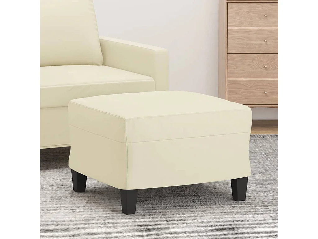 Repose-pied Crème 60x50x41 cm Similicuir LQF81052