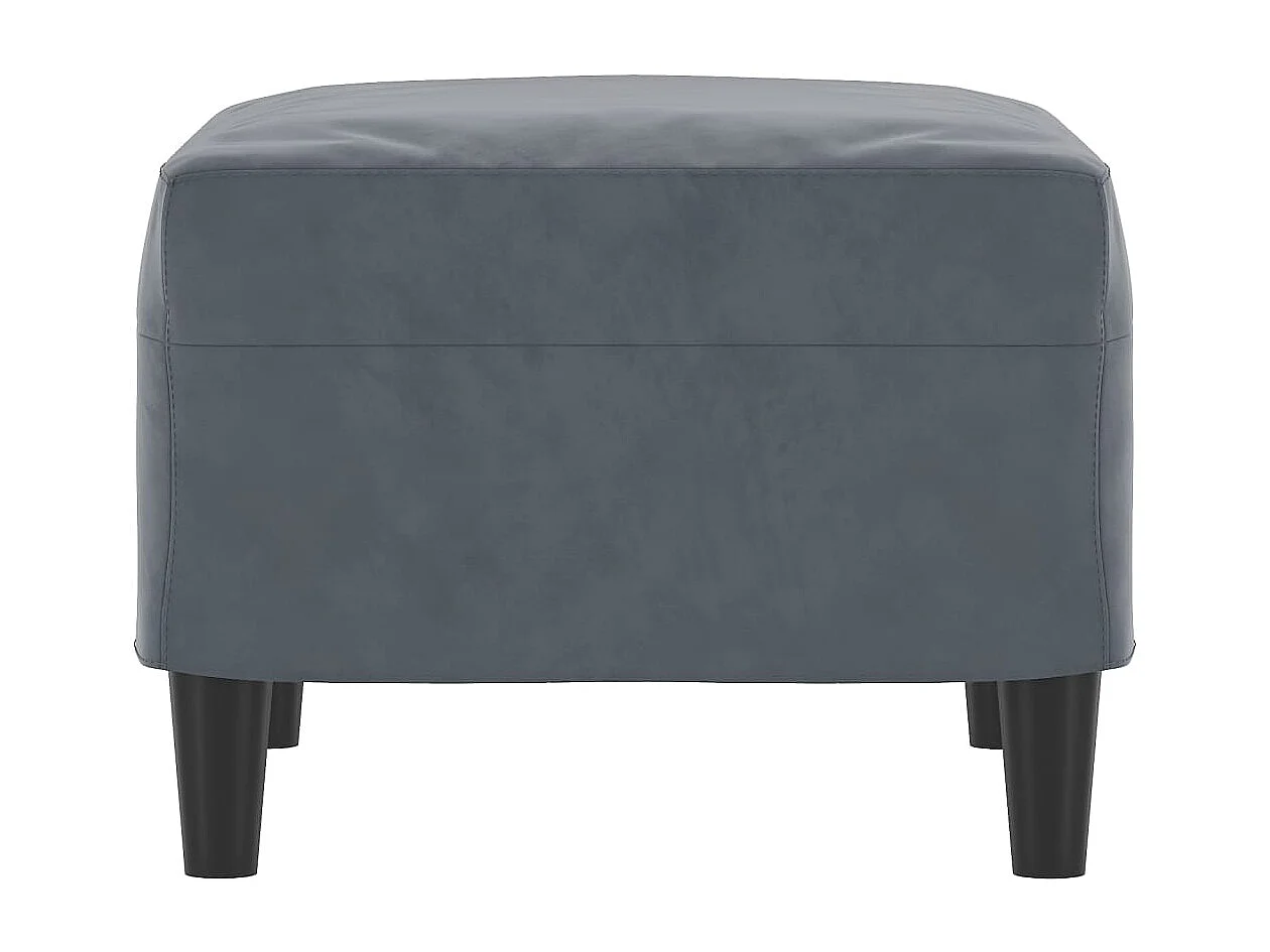 Repose-pied Gris foncé 60x50x41 cm Velours LQF23461