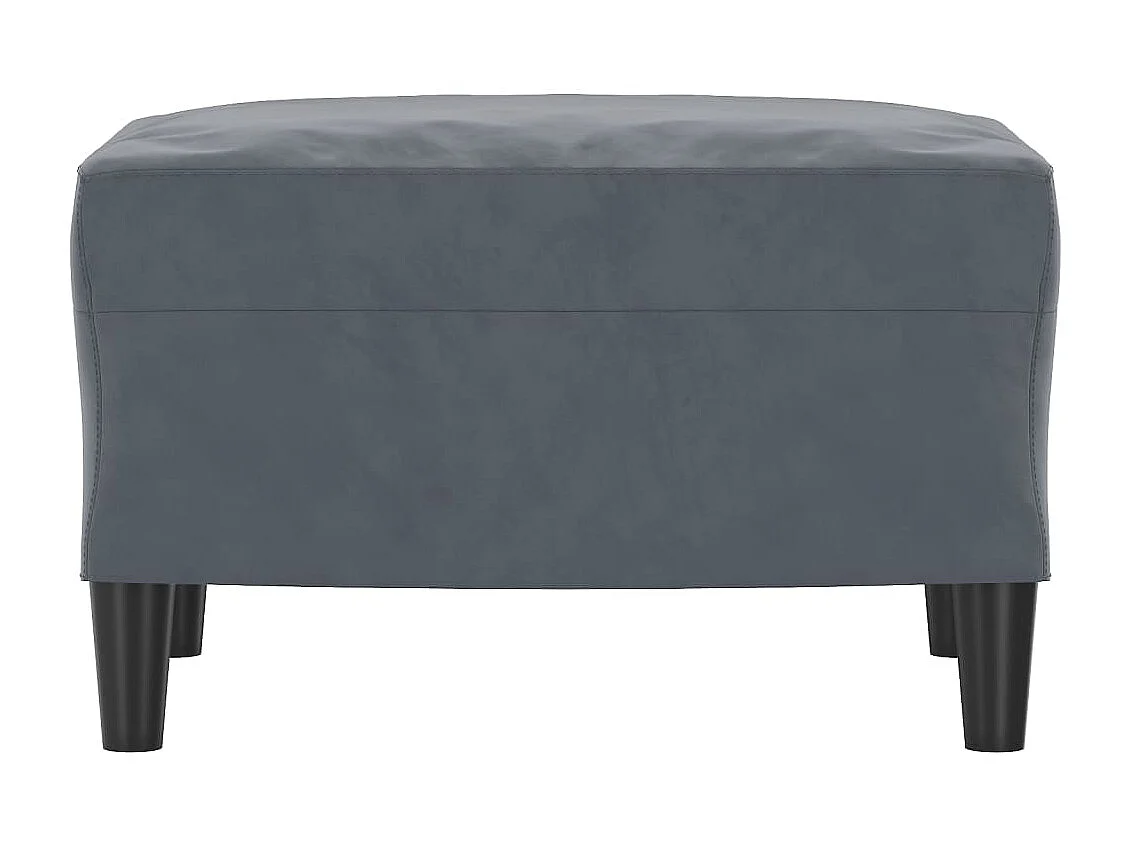 Repose-pied Gris foncé 60x50x41 cm Velours LQF23461