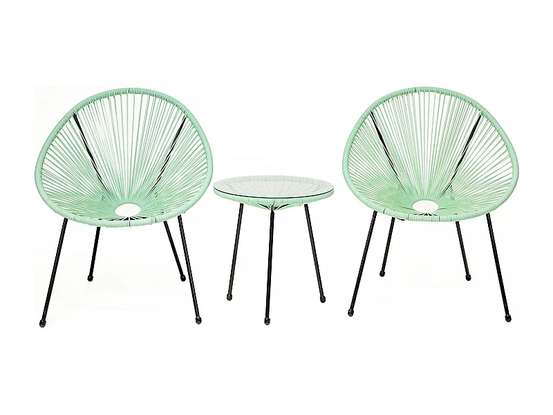 Tuinset "Liana" 2-zits in lichtgroen voor elegant buiten ontspannen