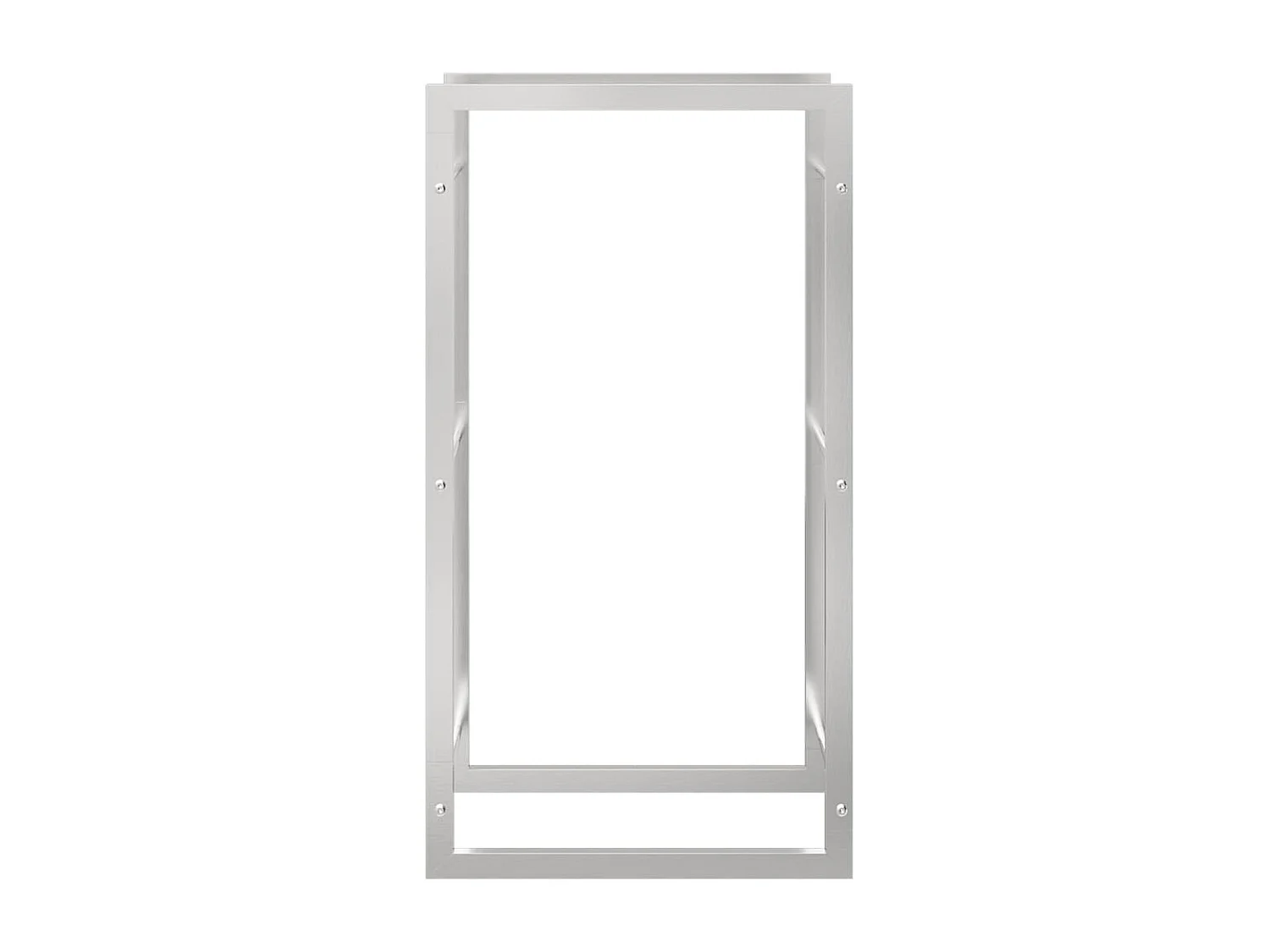 Porte-bûches 50x28x94 cm acier inoxydable -ASAF34291 BonneVie Meuble