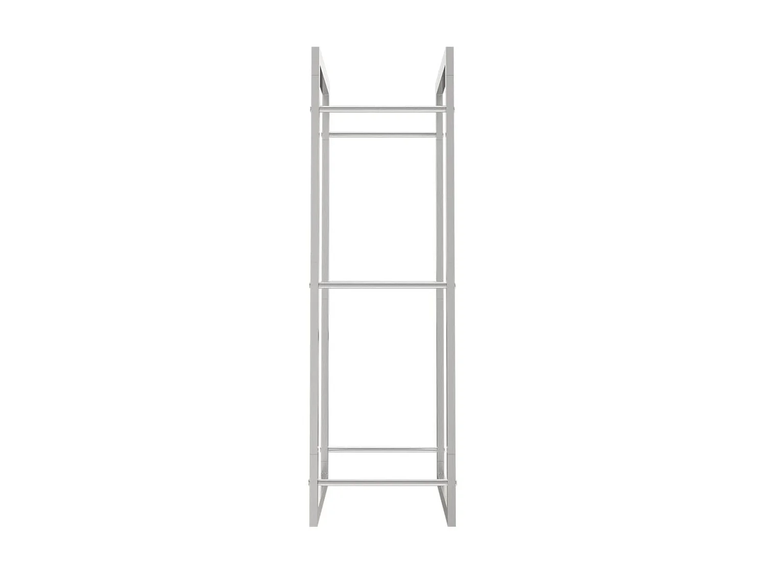 Porte-bûches 50x28x94 cm acier inoxydable -ASAF34291 BonneVie Meuble