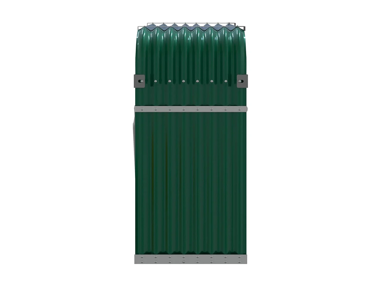 Porte-bûches vert 120x45x100 cm acier galvanisé EFVE28949 BonneVie Meuble