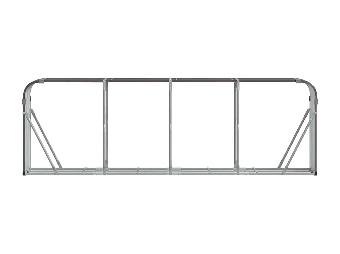 Leñero de acero galvanizado marrón 300x45x100 cm ES337013