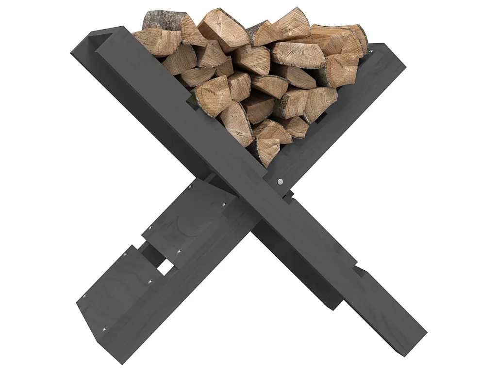 Porte-bûches Marron miel 47x39,5x48 cm Bois massif de pin -ASAF21615 BonneVie Meuble