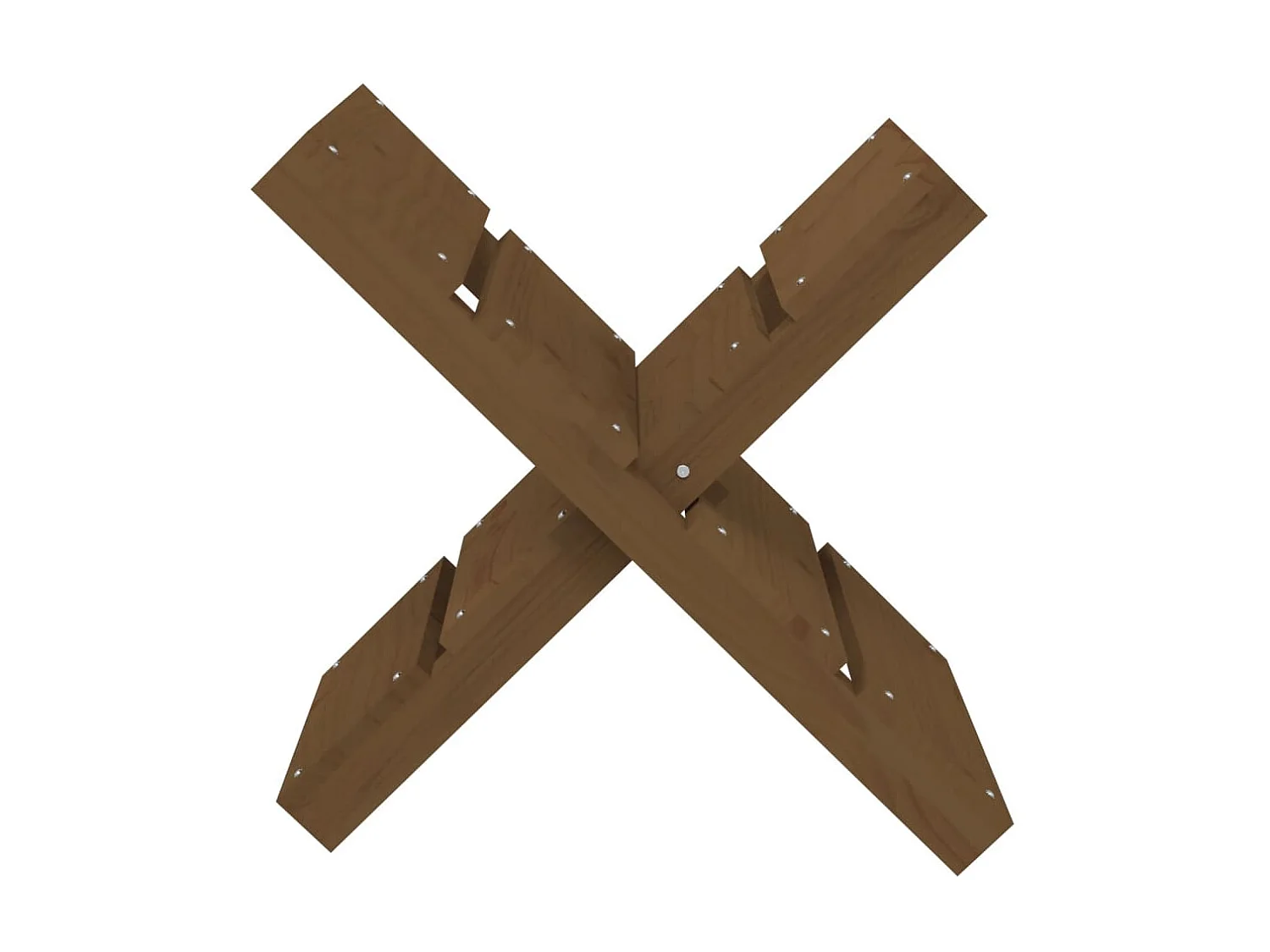 Porte-bûches Marron miel 47x39,5x48 cm Bois massif de pin -ASAF21615 BonneVie Meuble