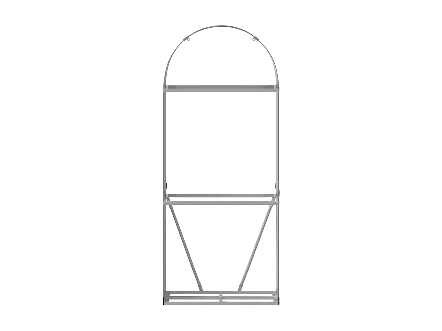 Porte-bûches anthracite 80x45x190 cm acier galvanisé EFVE70023 BonneVie Meuble