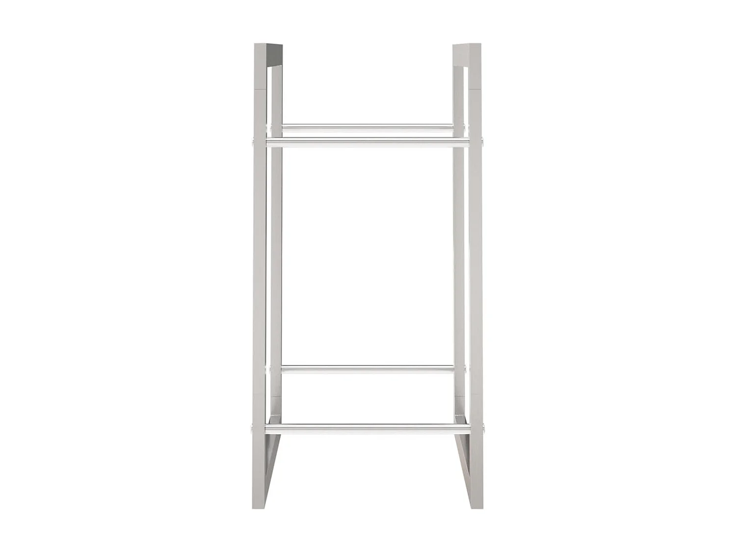 Porte-bûches 80x28x86 cm acier inoxydable -ASAF63904 BonneVie Meuble