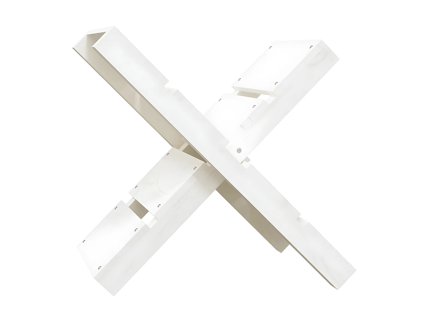 Suporte de lenha 47x39,5x48 cm madeira de pinho maciça branco PT957281