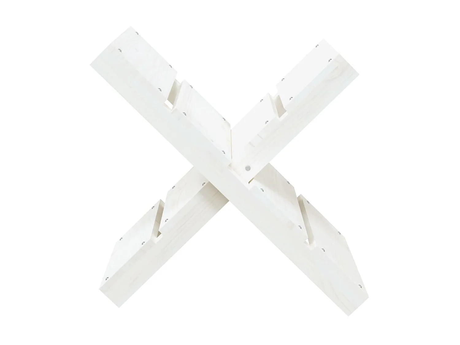 Suporte de lenha 47x39,5x48 cm madeira de pinho maciça branco PT957281