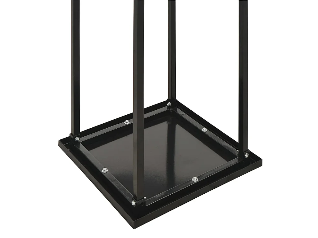Leñero con base acero negro 37x37x113 cm ES455150