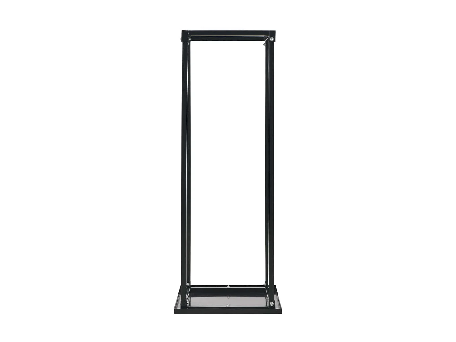 Porte-bûches avec base Noir 37x37x113 cm Acier -ASAF30477 BonneVie Meuble