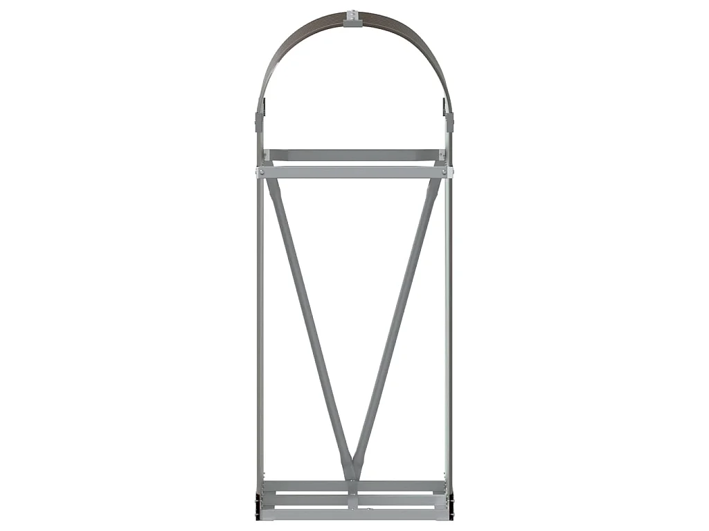 Porte-bûches marron 40x45x100 cm acier galvanisé EFVE64341 BonneVie Meuble