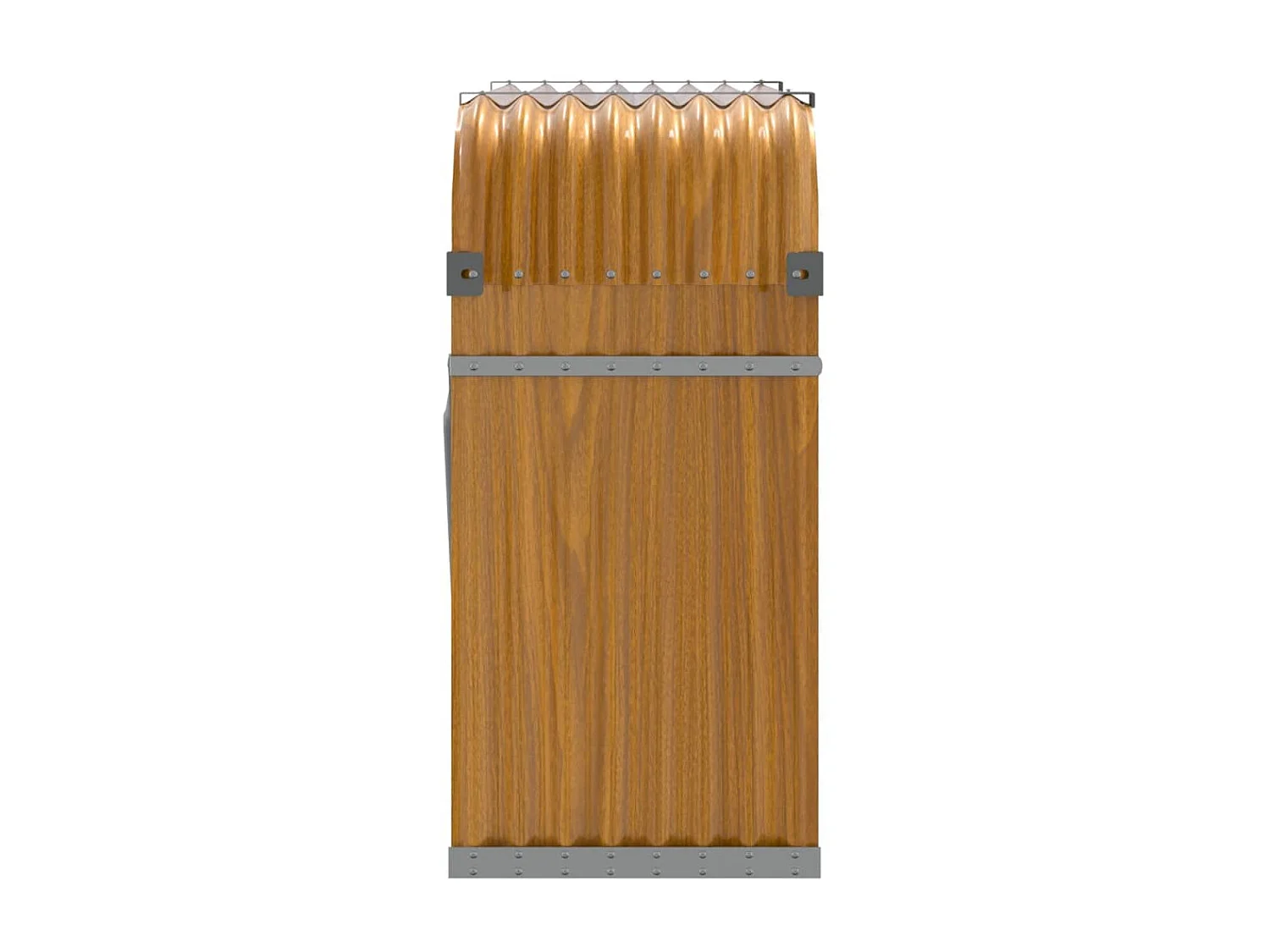 Porte-bûches marron clair 120x45x100 cm acier galvanisé EFVE71195 BonneVie Meuble
