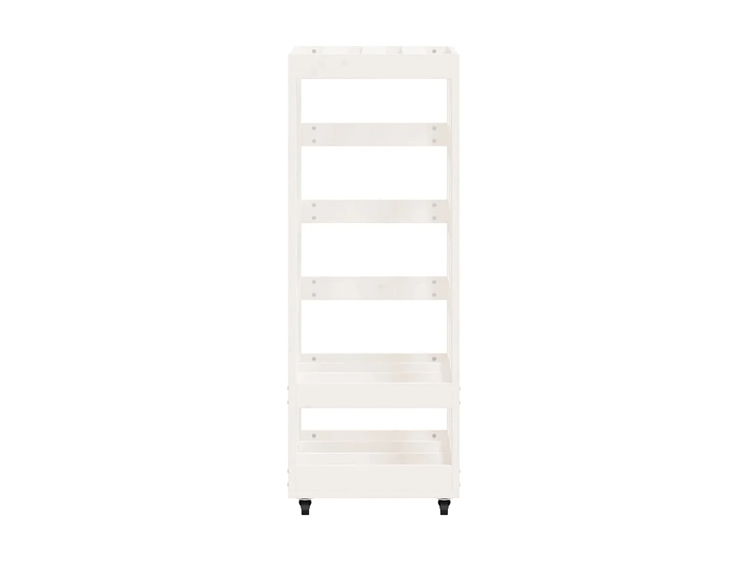 Suporte de lenha c/ rodas 40x49x110 cm pinho maciço branco PT599764