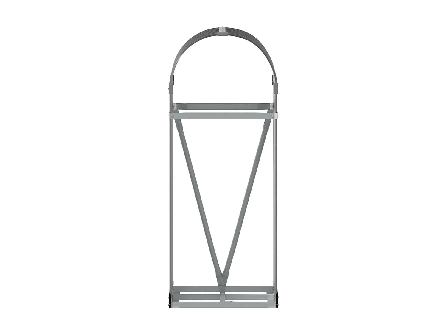 Porte-bûches anthracite 40x45x100 cm acier galvanisé EFVE61651 BonneVie Meuble